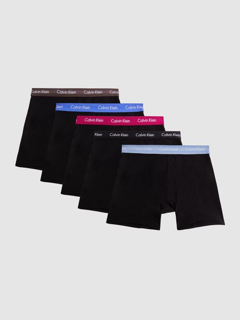 Calvin Klein Black Multi Underwear Boxer Briefs 5 Pack