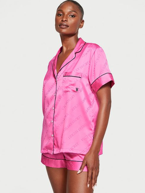 Victoria's Secret Hollywood Pink Satin Short Pyjamas