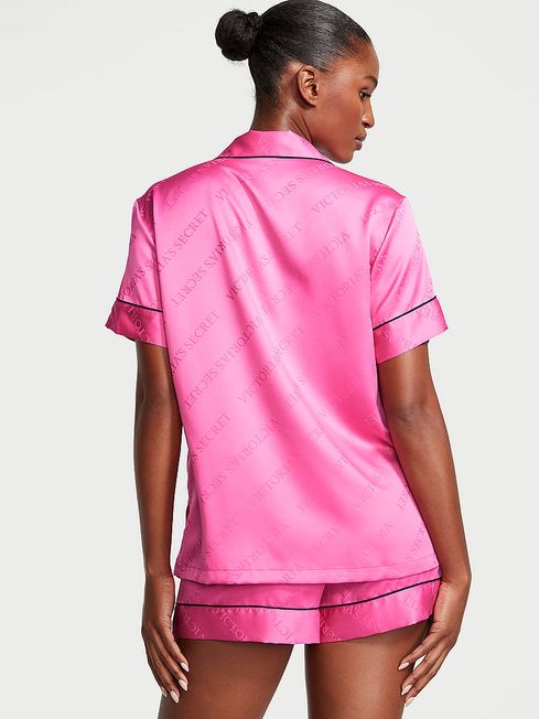 Hollywood Pink Satin Short Pyjama Set Victoria s Secret Ireland