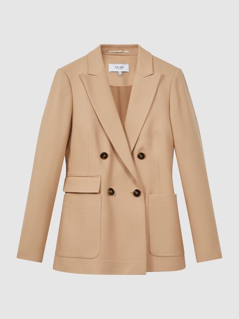 Double breasted blazer camel 2025