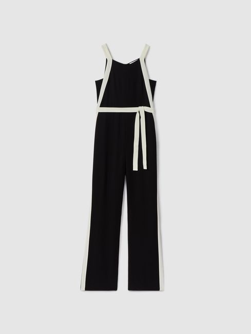 Reiss black and white jumpsuit deals