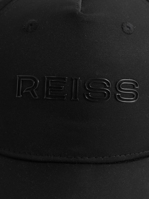 Reiss Black Blaze Logo Baseball Cap