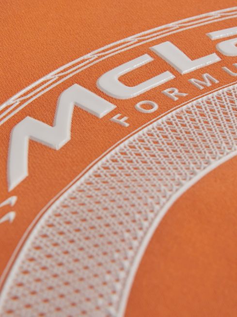 Reiss x McLaren F1 Team Papaya McLaren F1 Elasticated Cotton Hoodie