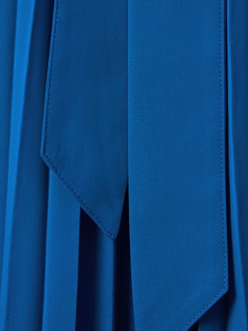Reiss Cobalt Blue Estelle Pleated Belted Jumpsuit