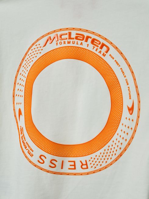 Junior McLaren F1 Oversized Cotton Crew Neck T-Shirt in White