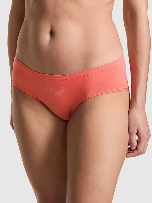 Victoria's Secret PINK Crazy For Coral Pink Hipster Seamless Knickers