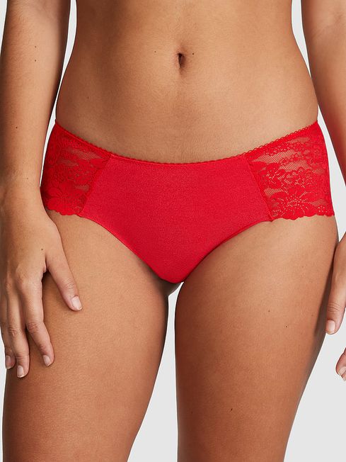 Victoria's Secret PINK Red Pepper Lace Trim Hipster No Show Knickers