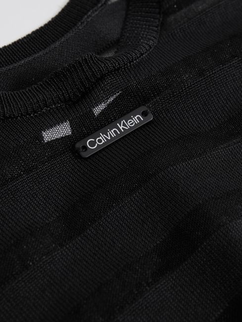 Calvin Klein Black Underwear Knitted Midi Dress