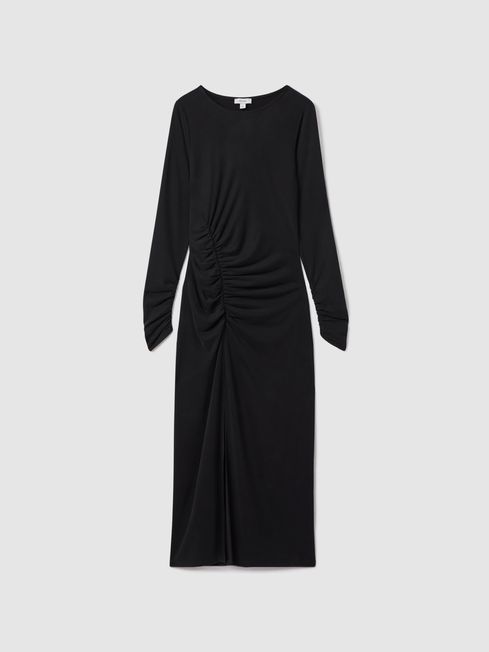 Reiss Lana Ruched Jersey Midi Dress REISS