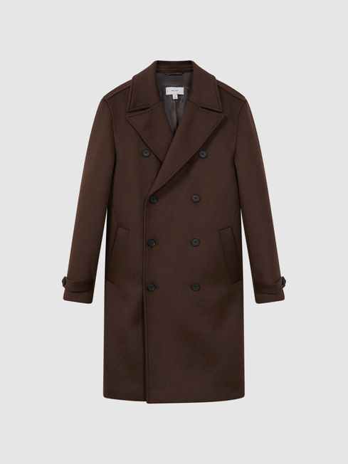 Reiss Claim Wool Blend Double Breasted Coat REISS Rest of Europe