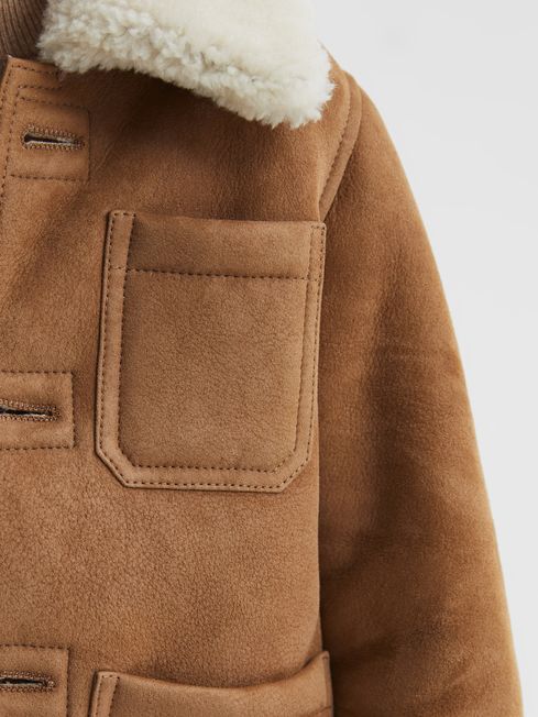 Reiss shearling sales jacket mens