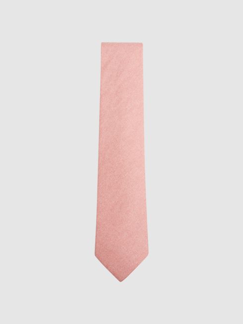 Reiss Rose Melange Saturn Wool-Silk Blend Tie