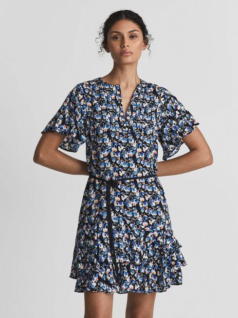 Kelsey print flippy dress sales