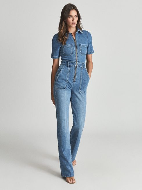 Full Length Blue Girls Denim Jumpsuit With Shrug at Rs 460/piece in New  Delhi