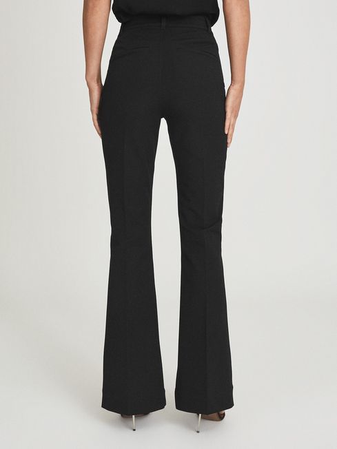 Black skinny shops flared trousers