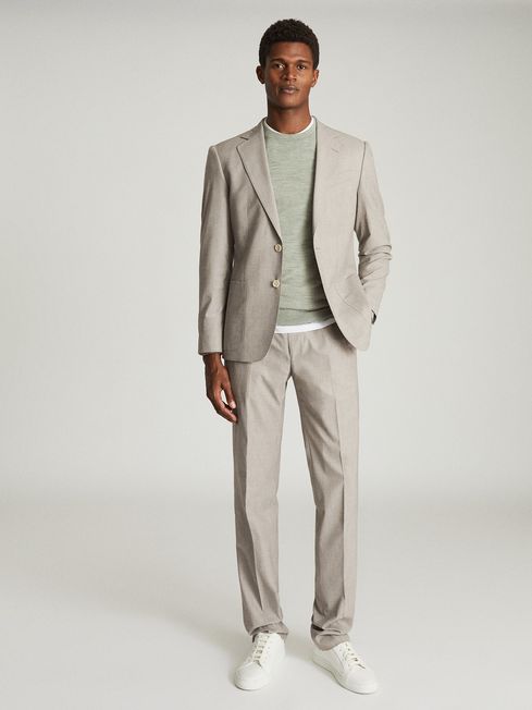 Reiss Grey Boyce Slim Fit Tailored Blazer