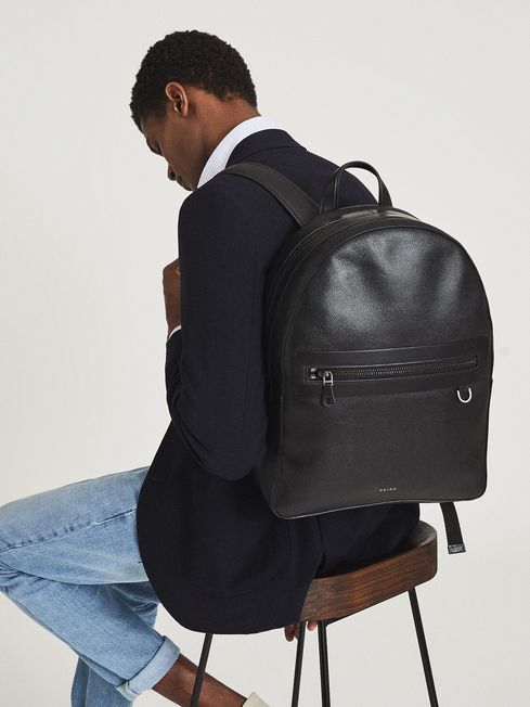 Reiss outlet leather backpack