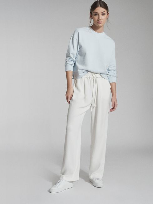 Reiss Blue Brooke Relaxed Loungewear Sweatshirt