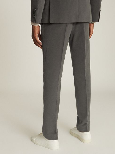 Reiss Charcoal Monument Moleskin Tailored Trousers