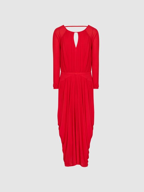 Occasion Midi Dress in Red REISS USA