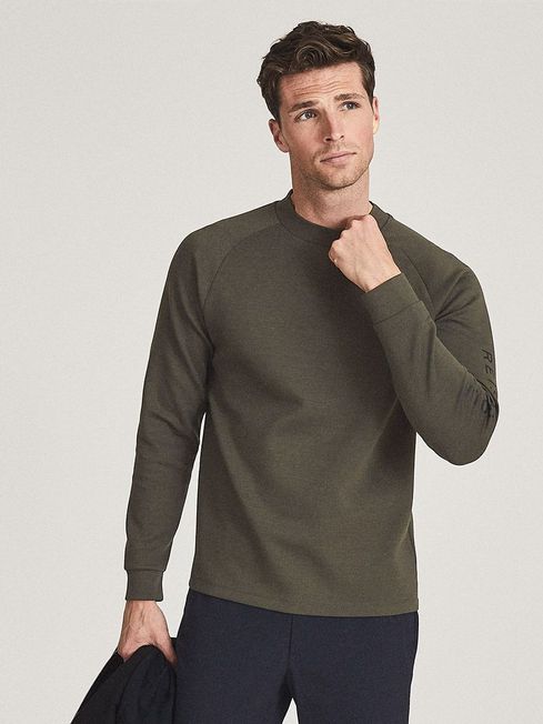 Reiss Sage Birdie Golf Neoprene Top With Print Detail