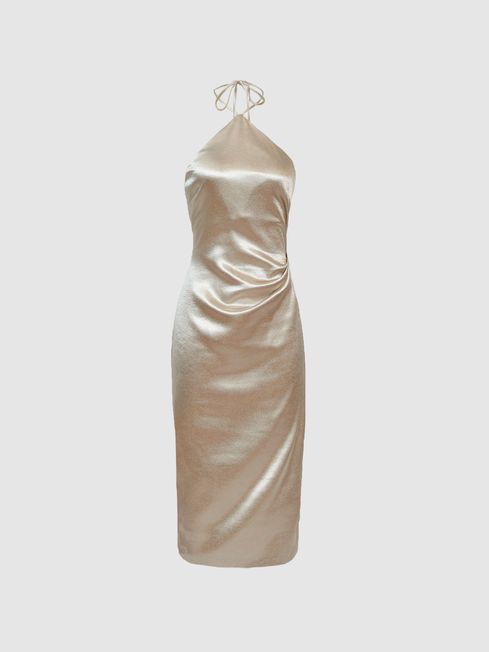 Reiss gold discount dress