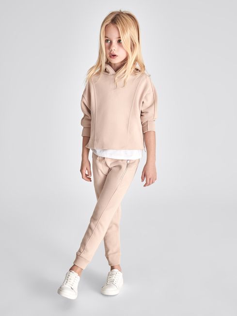 Reiss Blush Arden Junior Jersey Hoodie