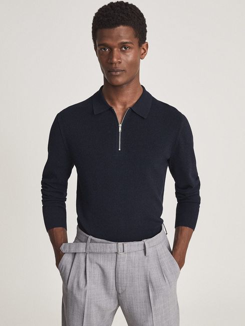 Reiss zip polo store