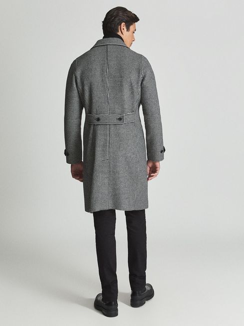 Reiss General Houndstooth Double Breasted Coat REISS Rest of Europe