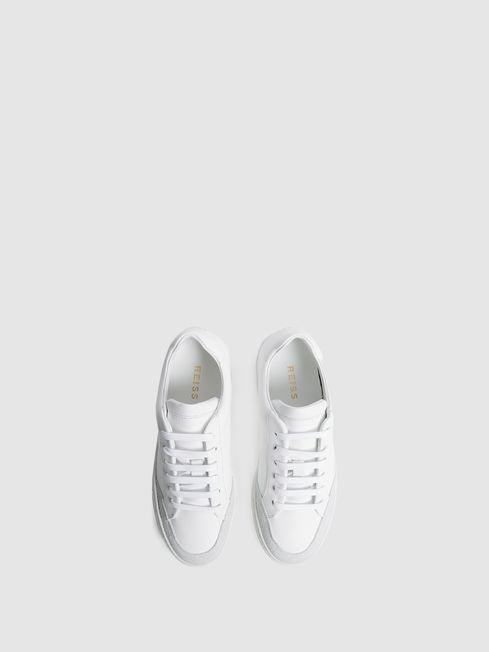 Reiss Ashley Leather Low Top Trainers | REISS USA