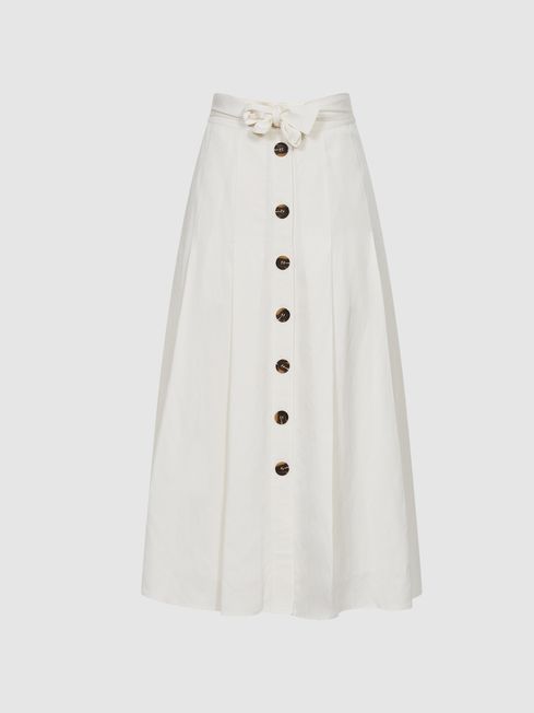 White skirt on sale reiss