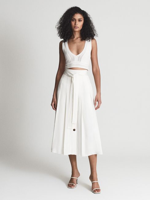 White skirt on sale reiss