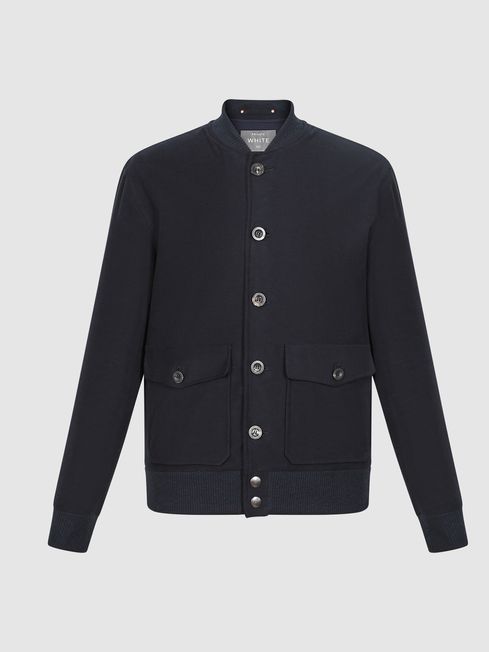 Private white moleskin bomber sales