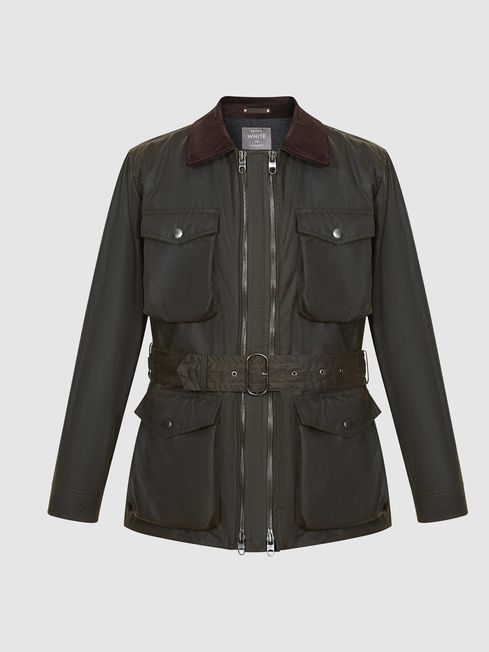 Private White V.C. Waxed Jacket in Khaki