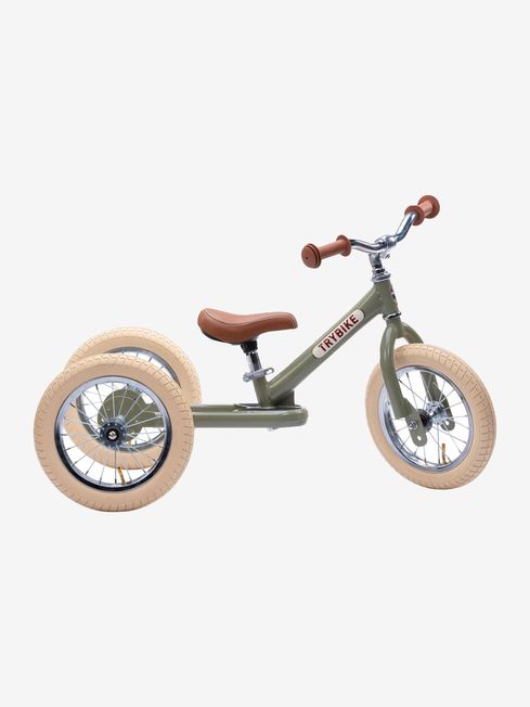 hippychick Green Trybike 2 in 1 Vintage Balance Trike with Trike Kit