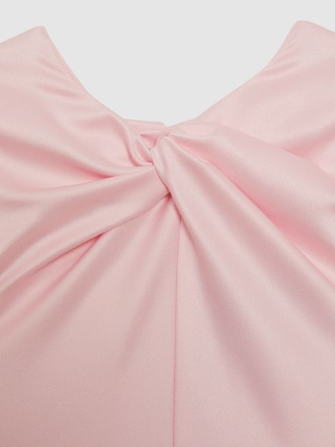 Reiss Pink Maria Senior Knot Detail Dress