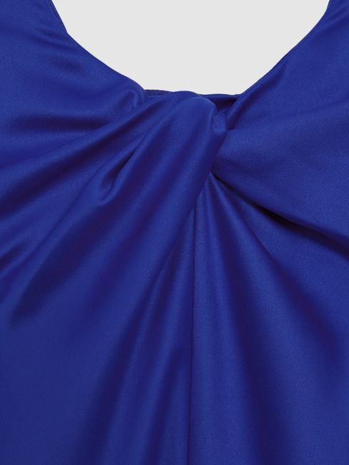 Reiss Blue Maria Junior Knot Detail Dress