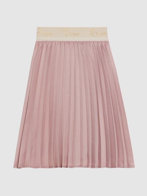 Reiss pink pleated skirt top