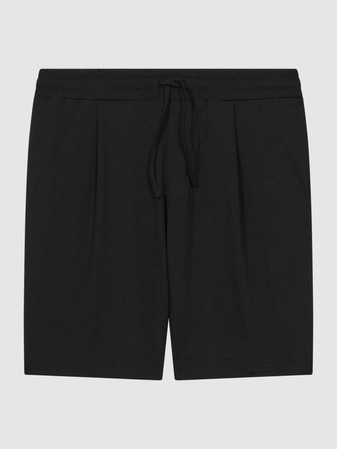 Reiss Riad Textured Drawstring Shorts REISS