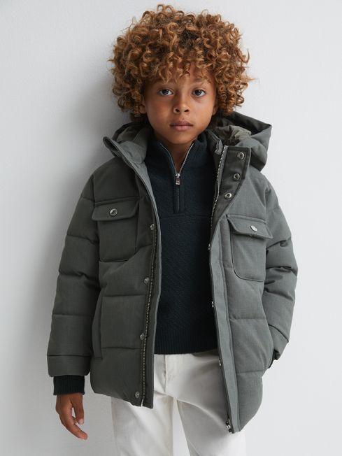 Boys hooded 2025 coat