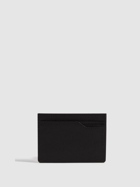 Reiss Black Cabot Leather Card Holder