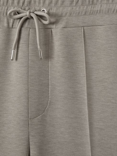 Reiss Taupe Premier Drawstring Jersey Joggers