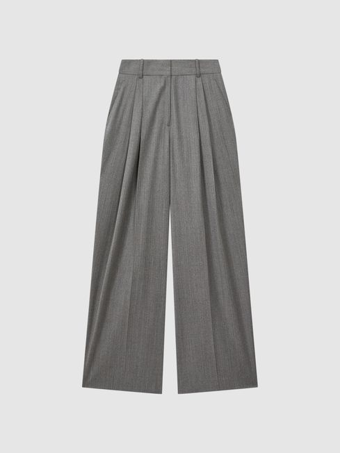 Pinstripe wide leg pants online