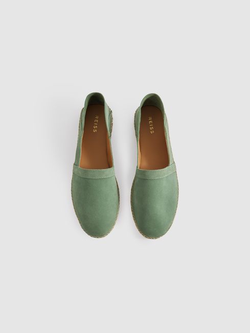 Reiss Mint Esper Suede Espadrilles