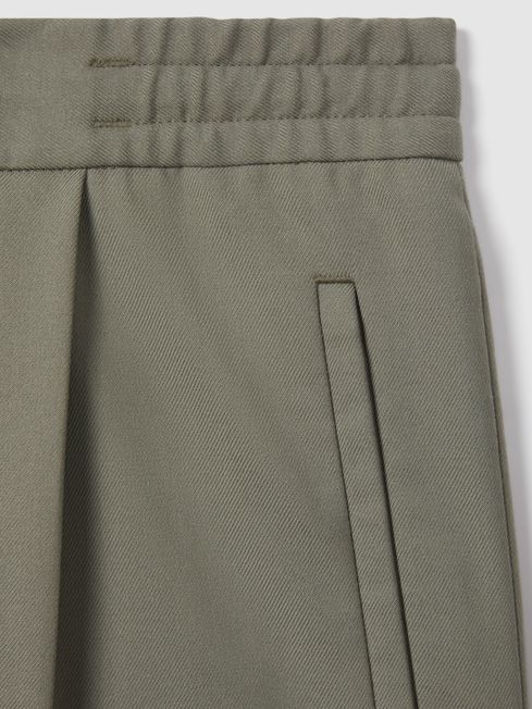 Reiss Sage Brighton Relaxed Drawstring Trousers with Turn-Ups