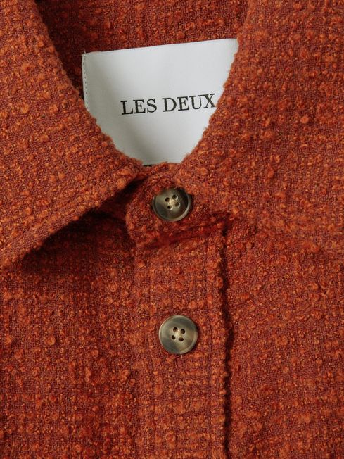 Les Deux Boucle Button-Through Shirt in Dark Orange