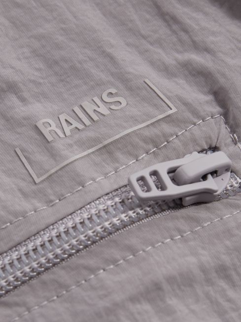 Rains Lightweight Crinkled Jacket in Flint Grey