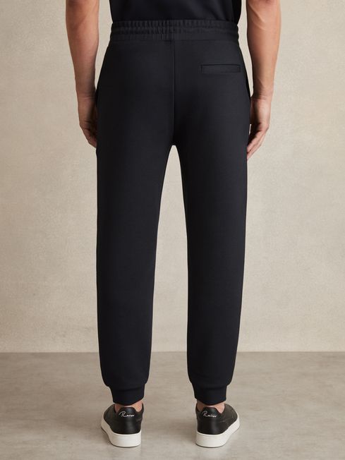 Reiss Navy Blue Premier Drawstring Jersey Joggers