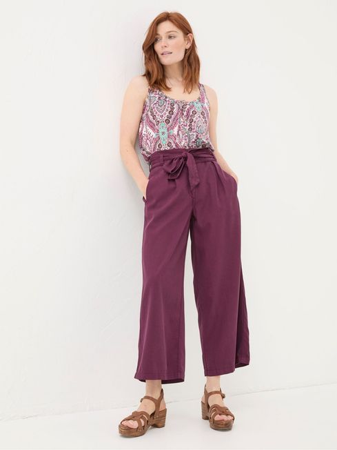Mina Purple Cropped Trousers