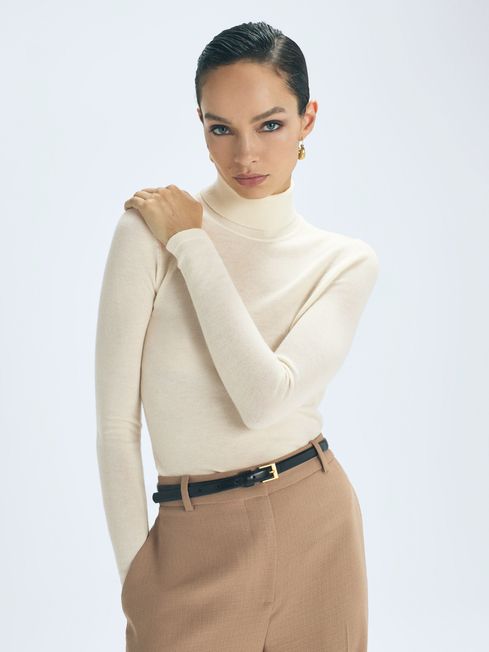 Atelier Cashmere Roll Neck Top